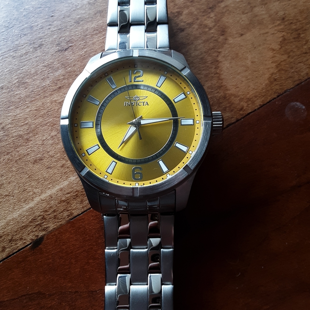Invicta Watch-Yellow